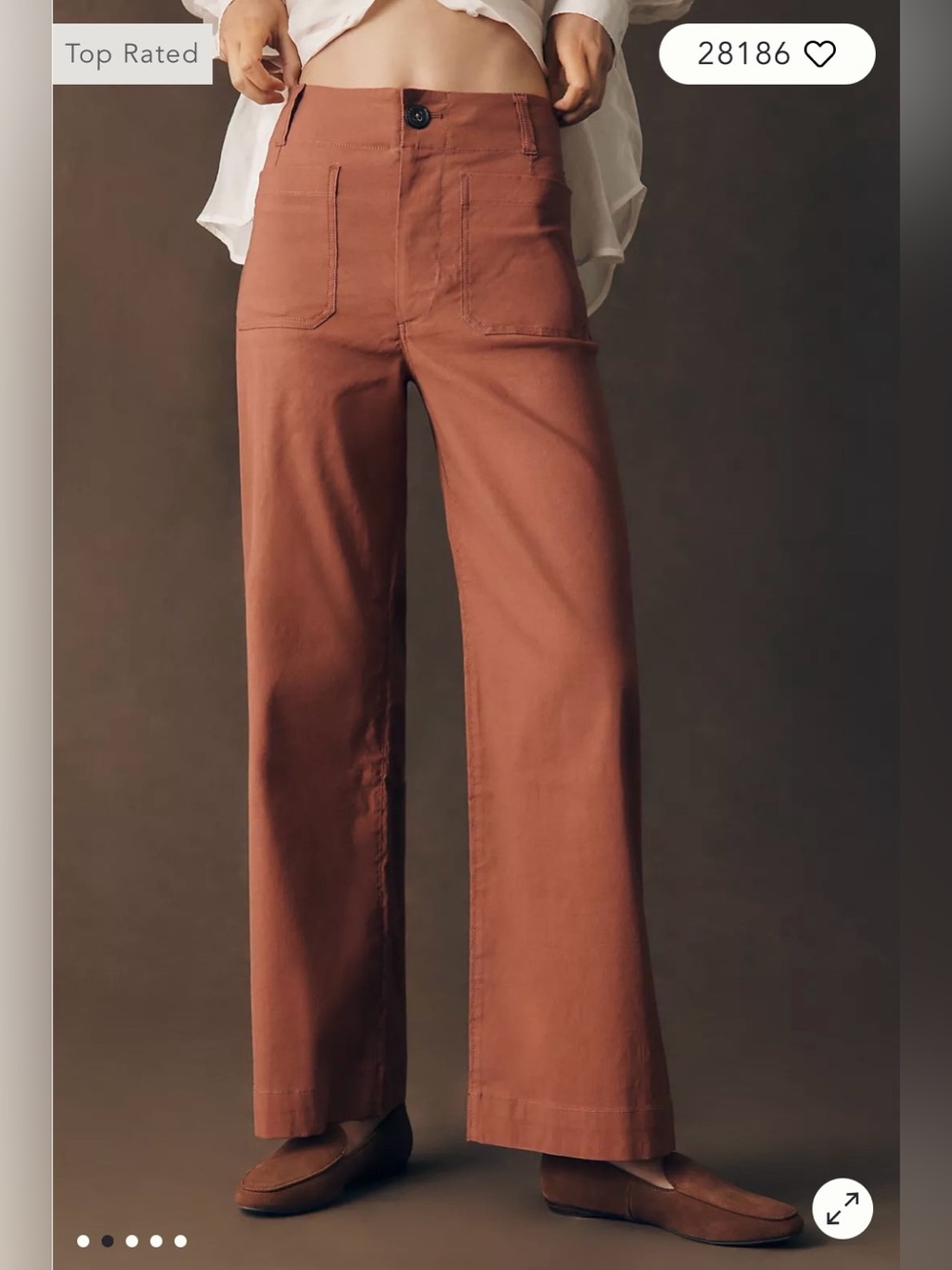 Maeve The Colette Full Length Wide Leg Pants in Cinnamon Size 29. NWT FLAW